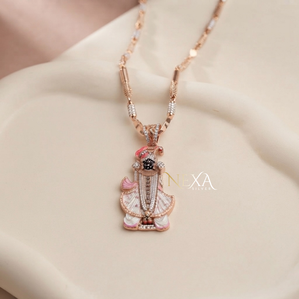 Lord Krishna locket for men thumbnail 4
