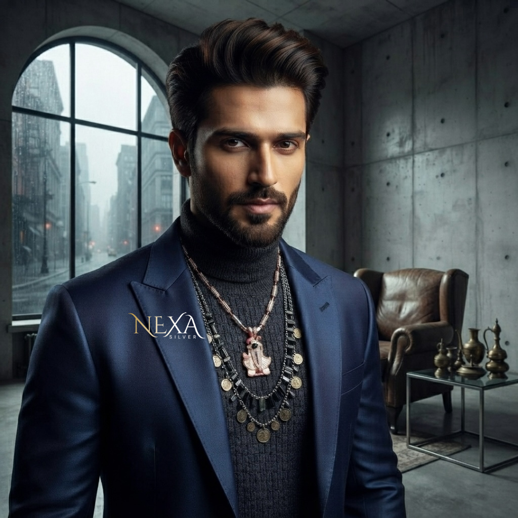 Lord Krishna locket for men thumbnail 6