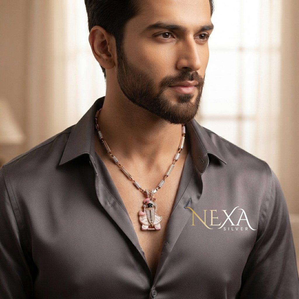 Lord Krishna locket for men thumbnail 7