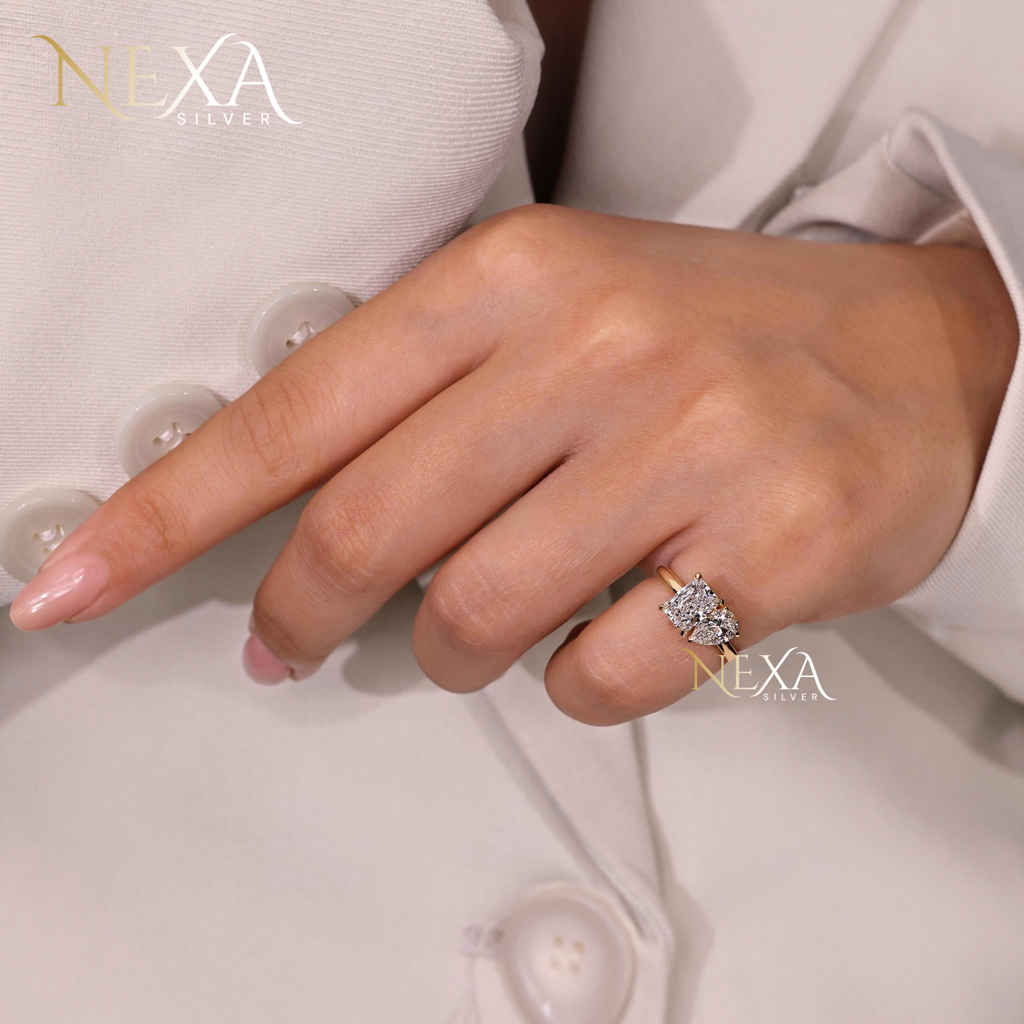 Toi Et Moi Engagement Ring For Ladies thumbnail 5